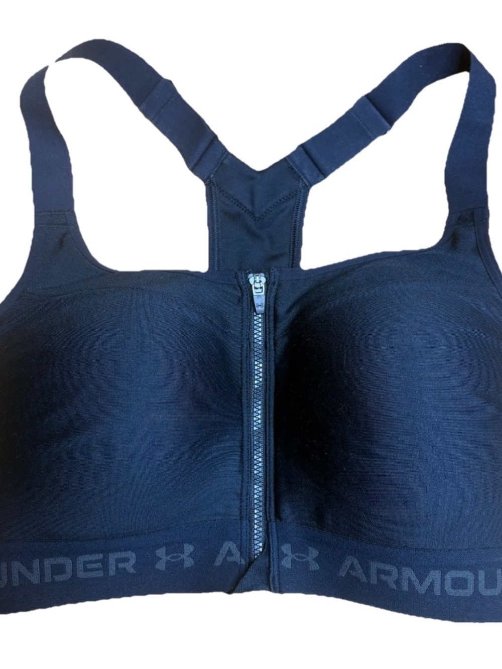 Under Armour Black Front Zip Sports Bra 32DD